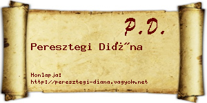 Peresztegi Diána névjegykártya