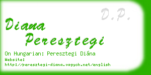 diana peresztegi business card